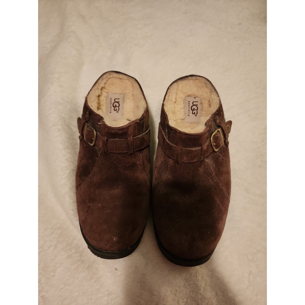 UGG‎ Australia Suede Clogs Mules Buckle Detail Comfort Shoes